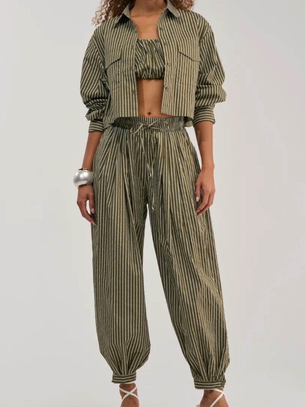 AKIRA COULD BE DIFF BALLOON PANT Size XL Olive